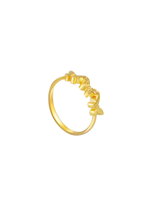TOMEI Butterlies Ring, Yellow Gold 916