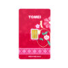 [TOMEI Exclusive] KLCC Twin Towers Raya Floral Gold Bar 1G  | Fine Gold 9999