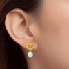 TOMEI Jade Earrings, Yellow Gold 916
