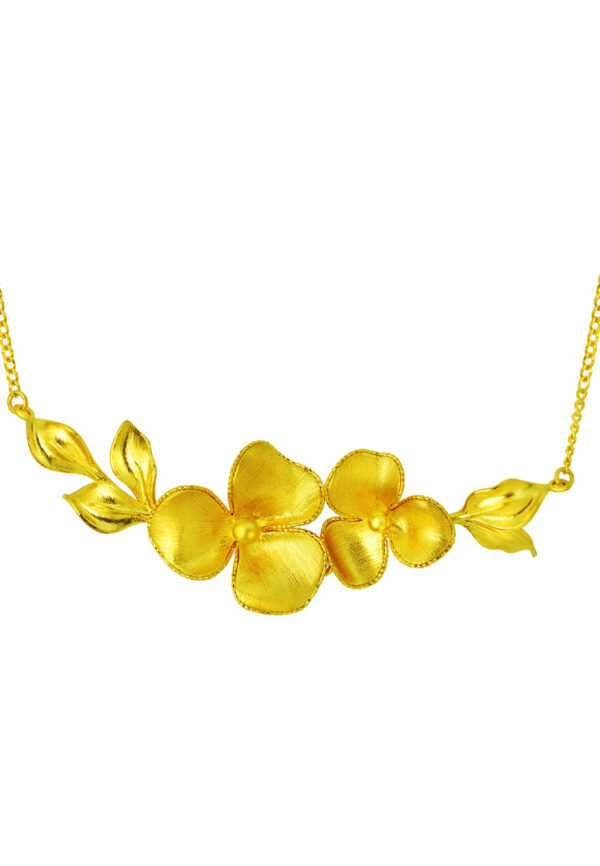 TOMEI x Xifu Flower Necklace, Yellow Gold 999