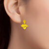 TOMEI x Xifu Fan-Hua-Jin-Xiu Earrings, Yellow Gold 999