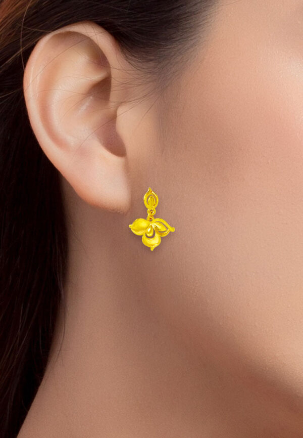 TOMEI x Xifu Fan-Hua-Jin-Xiu Earrings, Yellow Gold 999
