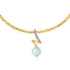 TOMEI Diamond Cut Collection Jade Pendant, Yellow Gold 916