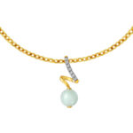 TOMEI Diamond Cut Collection Jade Pendant, Yellow Gold 916