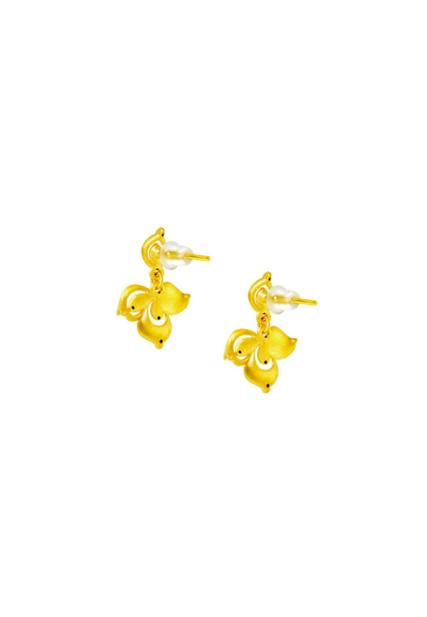 TOMEI x Xifu Fan-Hua-Jin-Xiu Earrings, Yellow Gold 999