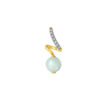 TOMEI Diamond Cut Collection Jade Pendant, Yellow Gold 916