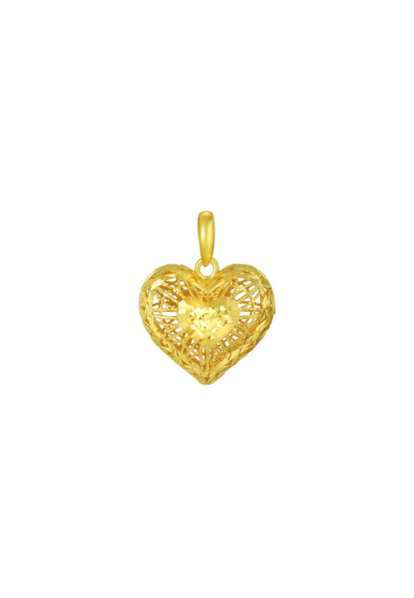 TOMEI Heart Pendant, Yellow Gold 916