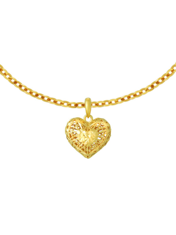 TOMEI Heart Pendant, Yellow Gold 916