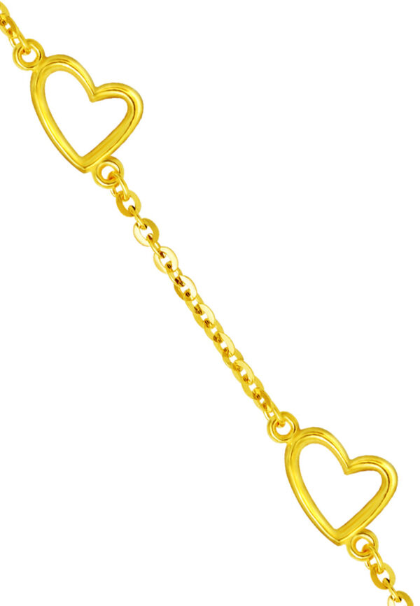 TOMEI Hearts Bracelet, Yellow Gold 916