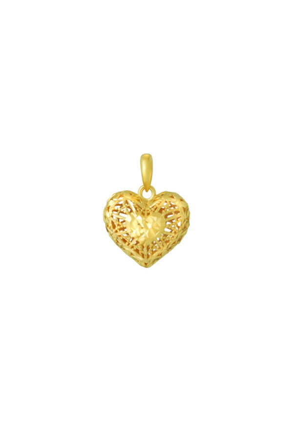 TOMEI Heart Pendant, Yellow Gold 916