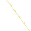 TOMEI Hearts Bracelet, Yellow Gold 916