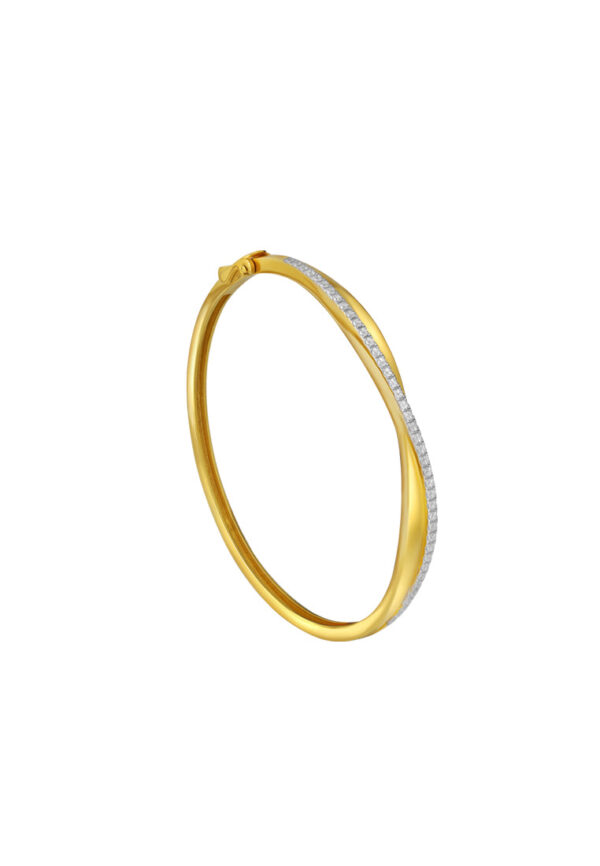 TOMEI Diamond Cut Collection Bangle, Yellow Gold 916