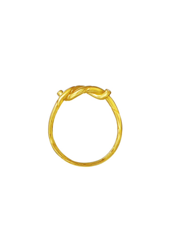 TOMEI Twisted Ring, Yellow Gold 916