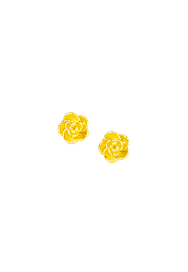 TOMEI x Xifu Rosey Earrings, Yellow Gold 999