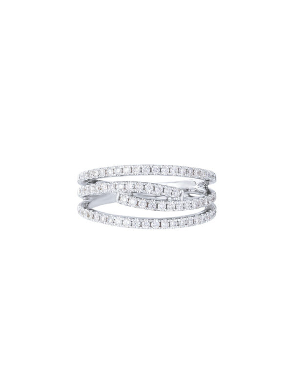 TOMEI Diamond Ring, White Gold 750