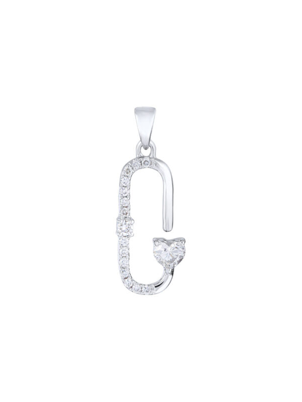 TOMEI Diamond Pendant, White Gold 750