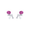 TOMEI Ruby Earrings, White Gold 750