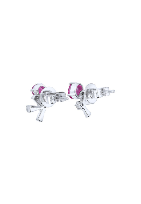TOMEI Ruby Earrings, White Gold 750