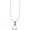 TOMEI Ruby Pendant, White Gold 750