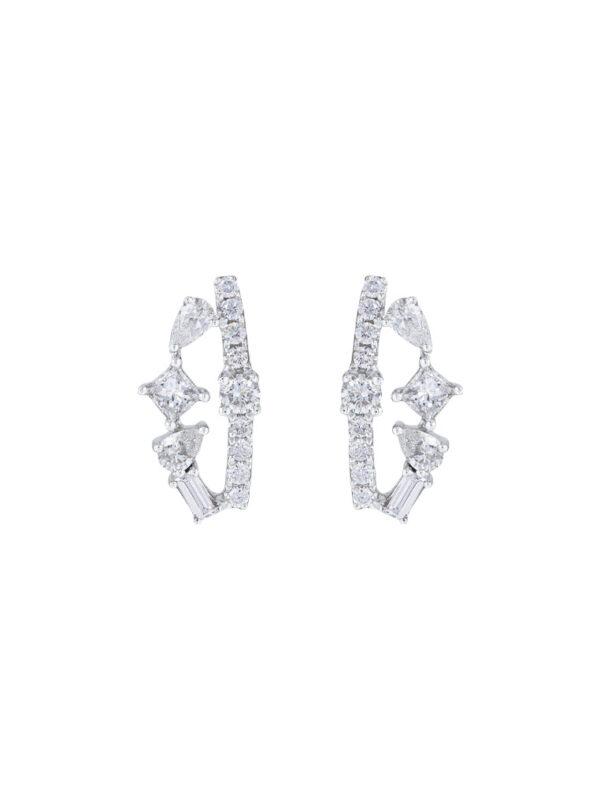 TOMEI Diamond Earrings, White Gold 750