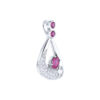 TOMEI Ruby Pendant, White Gold 750