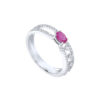 TOMEI Ruby Ring, White Gold 750