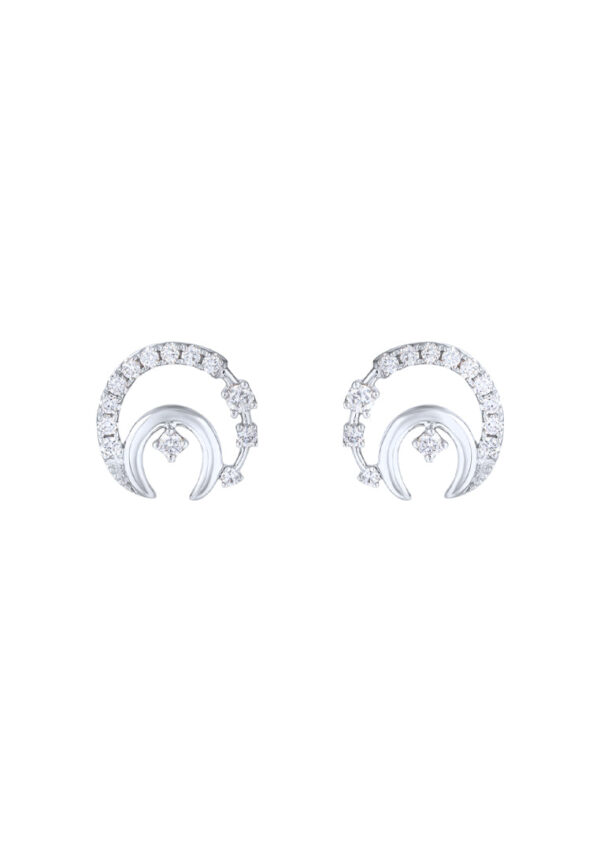 TOMEI Diamond Earrings, White Gold 750