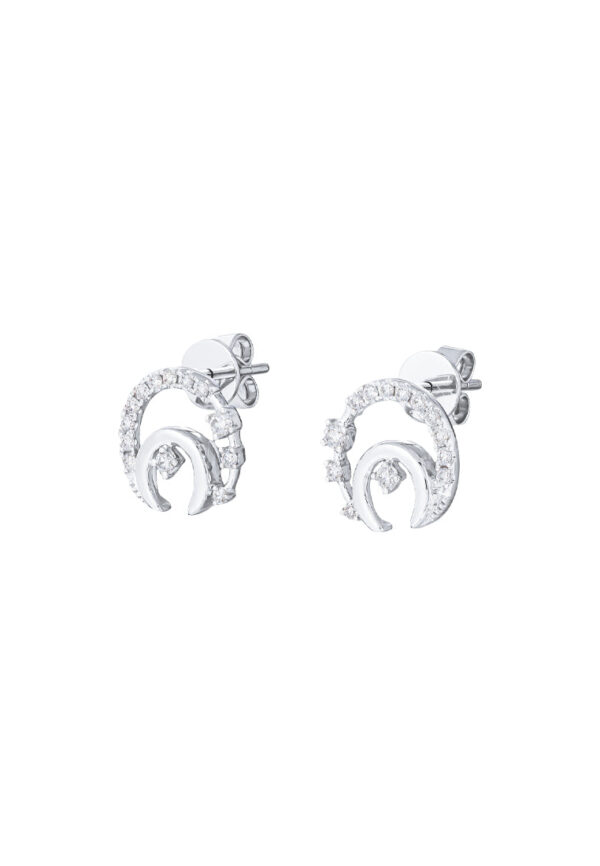 TOMEI Diamond Earrings, White Gold 750