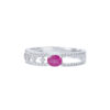 TOMEI Ruby Ring, White Gold 750