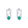 TOMEI Emerald Earrings, White Gold 750
