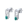 TOMEI Emerald Earrings, White Gold 750