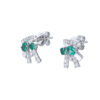 TOMEI Emerald Earrings, White Gold 750