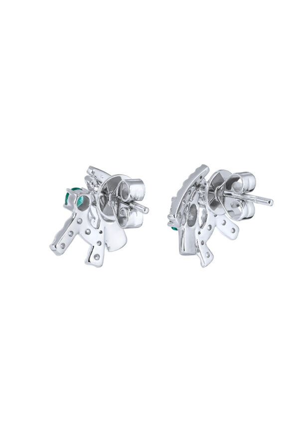 TOMEI Emerald Earrings, White Gold 750