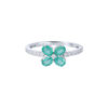 TOMEI Emerald Ring, White Gold 750