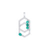 TOMEI Emerald Pendant, White Gold 750
