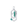 TOMEI Emerald Pendant, White Gold 750