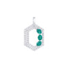TOMEI Emerald Pendant, White Gold 750
