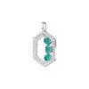 TOMEI Emerald Pendant, White Gold 750