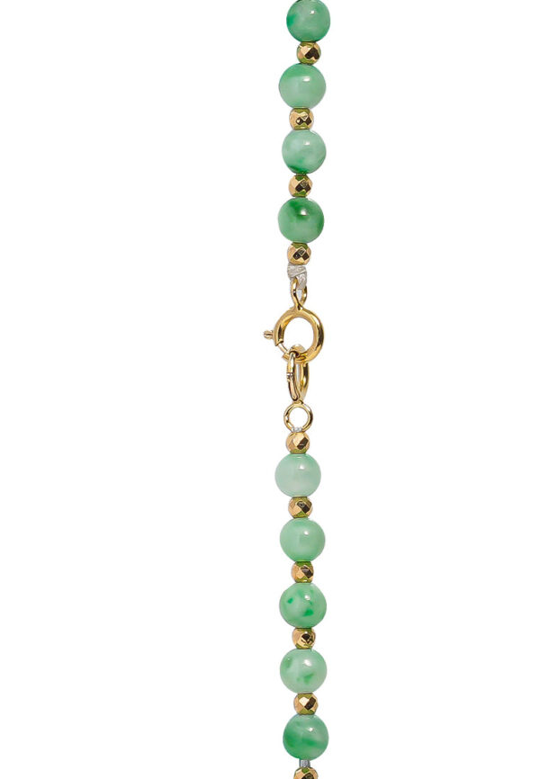 TOMEI Jade & Nephrite Necklace, Yellow Gold 750