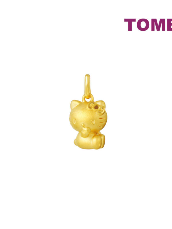 TOMEI I Sanrio Hello Kitty 5D Pendant, Yellow Gold 999