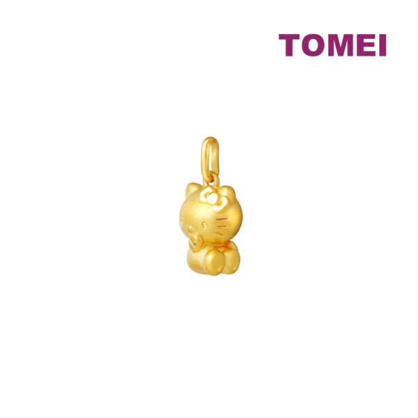 TOMEI I Sanrio Hello Kitty 5D Pendant, Yellow Gold 999