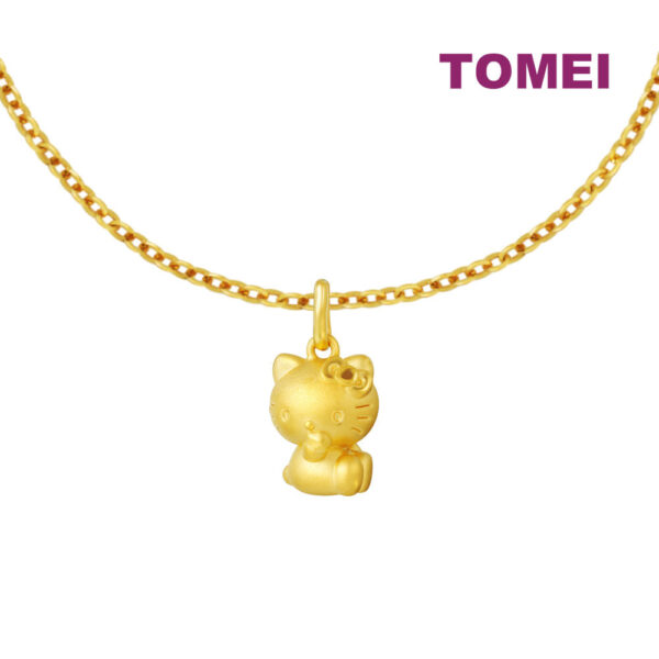 TOMEI I Sanrio Hello Kitty 5D Pendant, Yellow Gold 999