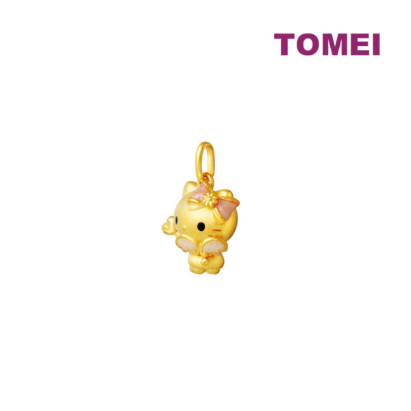 TOMEI I Sanrio Hello Kitty 5D Pendant, Yellow Gold 999