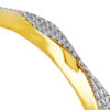 TOMEI Dual-Tone Bangle, Yellow Gold 916
