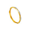 TOMEI Dual-Tone Bangle, Yellow Gold 916