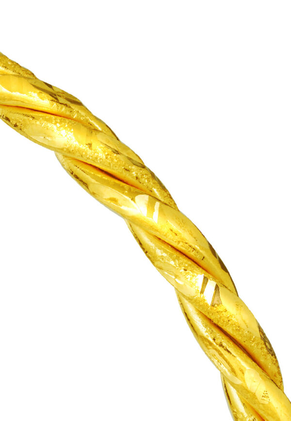 TOMEI Twisted Bangle, Yellow Gold 916