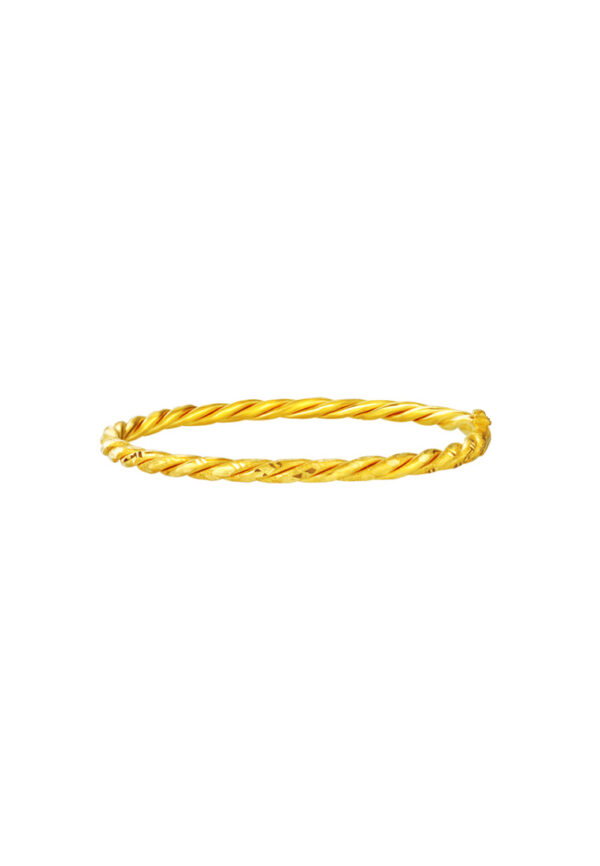 TOMEI Twisted Bangle, Yellow Gold 916