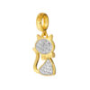 TOMEI Chomel Collection Cat Charm, Yellow Gold 916