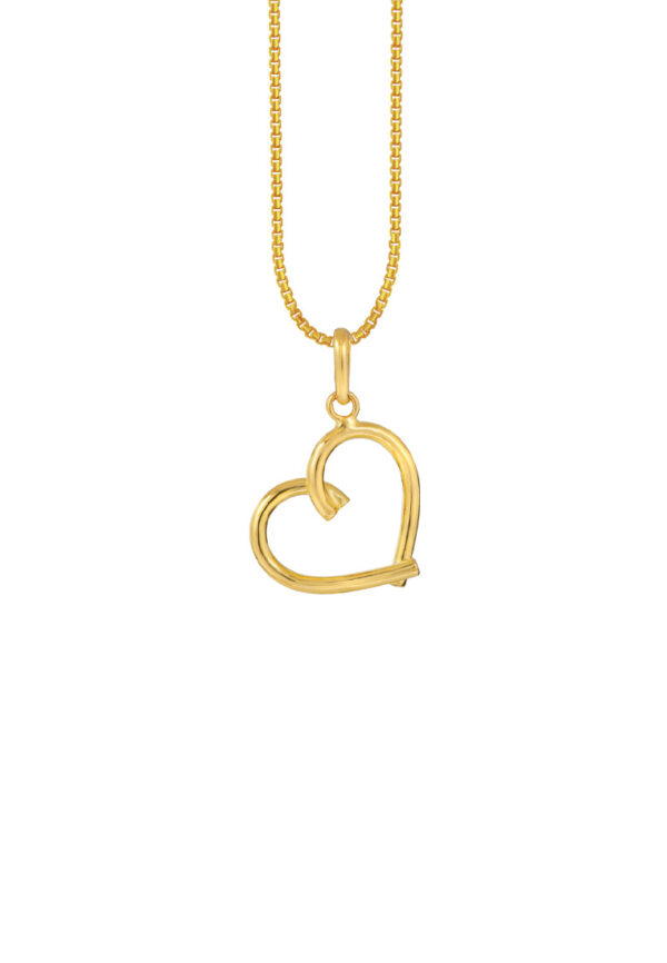 TOMEI Heart Pendant, Yellow Gold 916