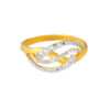 TOMEI Dual-Tone Ring, Yellow Gold 916